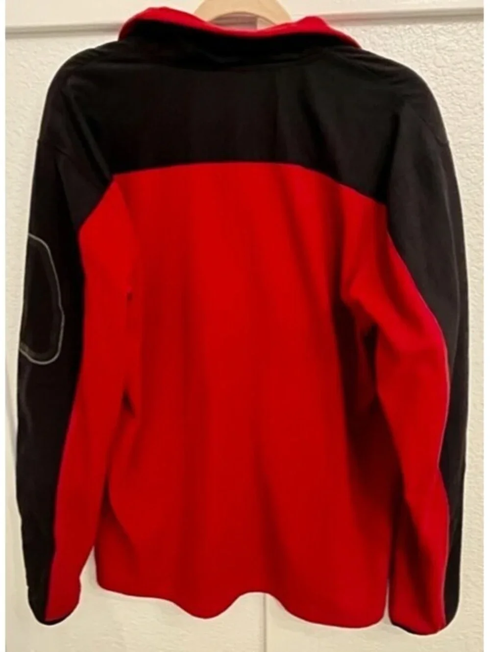 The North Face TKA Glacier Quarter-Zip Fleece Pullover Red Black Colorway Size L